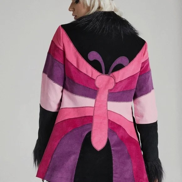 Colorful Women's Jacket with Butterfly Design - Picture 7 of 7